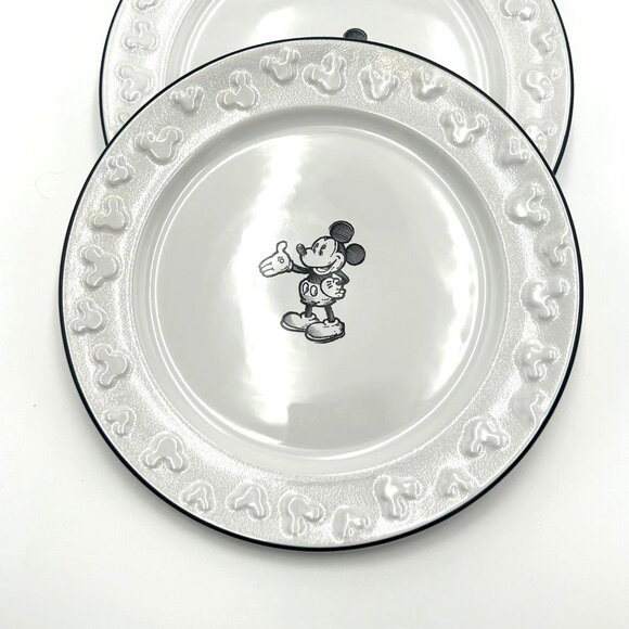 NWT Disney Parks Collection, Mickey Mouse Ceramic 8" Salad Dessert Plates, Set 4 - Picture 2 of 10